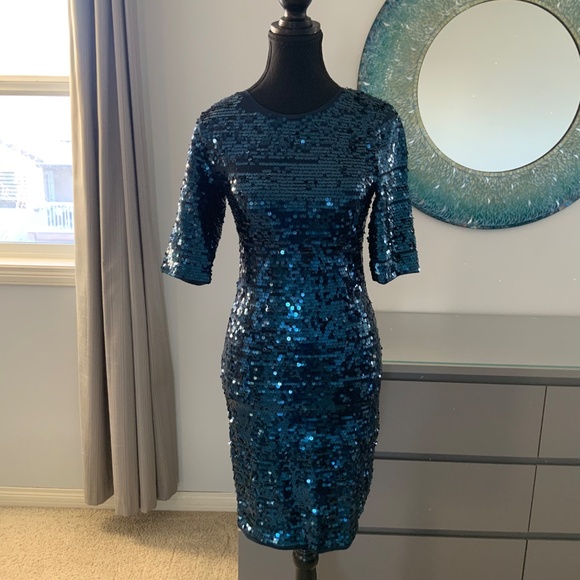 BCBG Mazazria sequin stretch dress - Picture 10 of 10